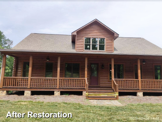 Log home restoration in Yancyville, NC