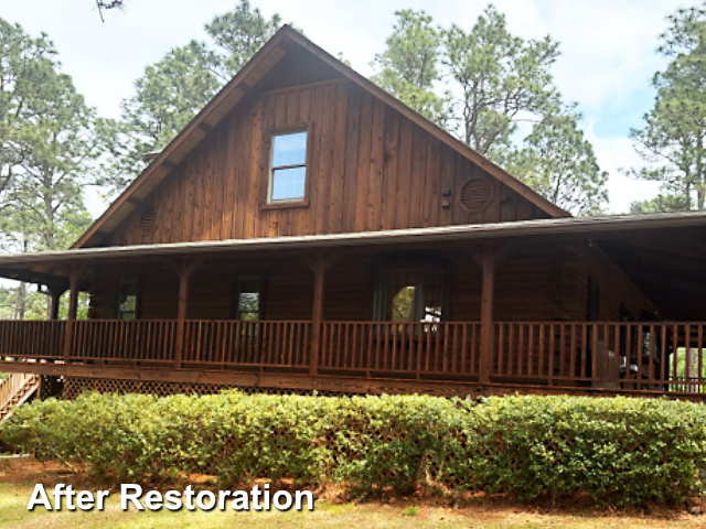 Log home restoration in Aberdeen, NC