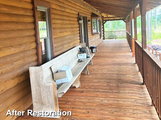 Log home restoration in Aberdeen, NC