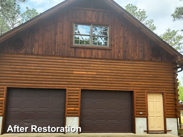 Log home restoration in Aberdeen, NC