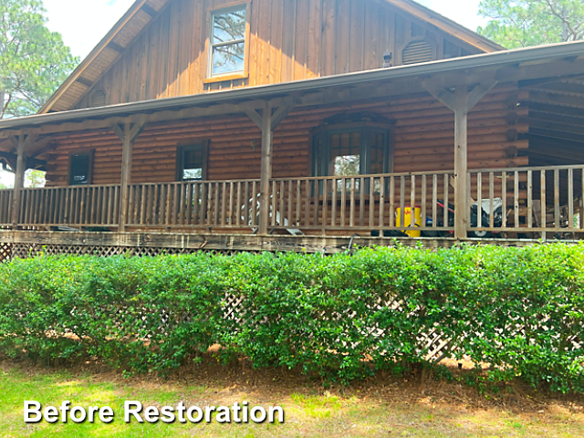 Log home restoration in Aberdeen, NC