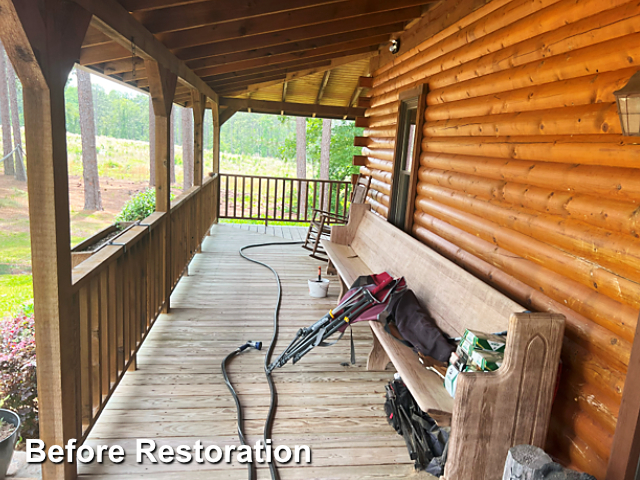 Log home restoration in Aberdeen, NC