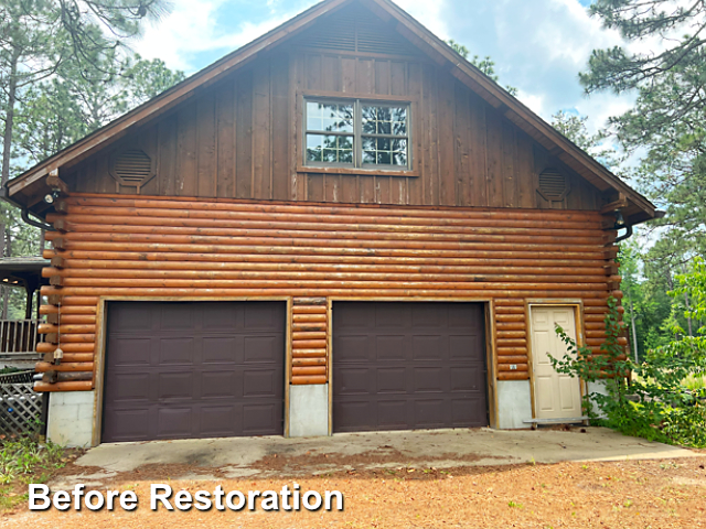 Log home restoration in Aberdeen, NC