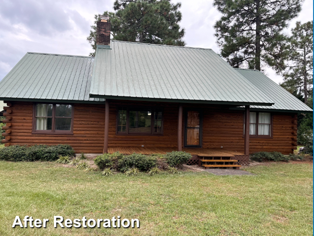 Log home restoration in Aberdeeb,NC