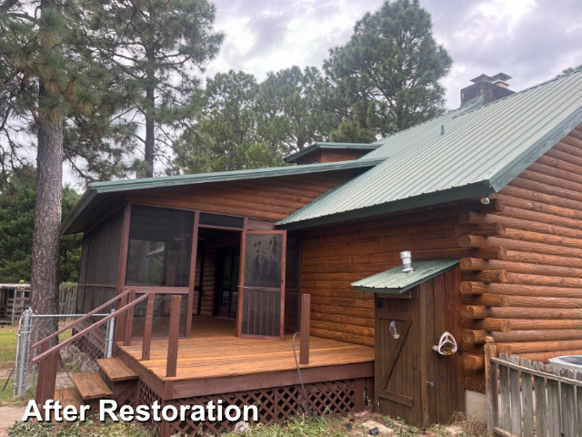 Log home restoration in Aberdeeb,NC