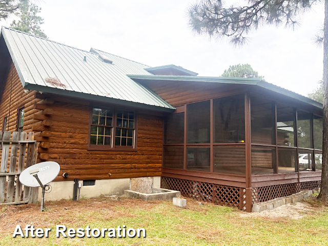 Log home restoration in Aberdeeb,NC