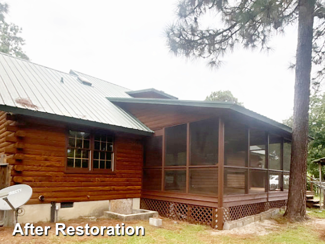 Log home restoration in Aberdeeb,NC