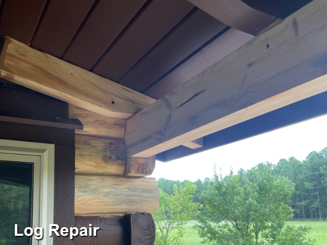 Log home restoration in Aberdeen, NC