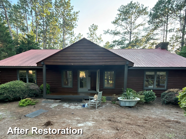 Log home restoration in Aberdeen, NC