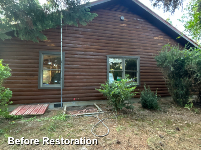 Log home restoration in Aberdeen, NC