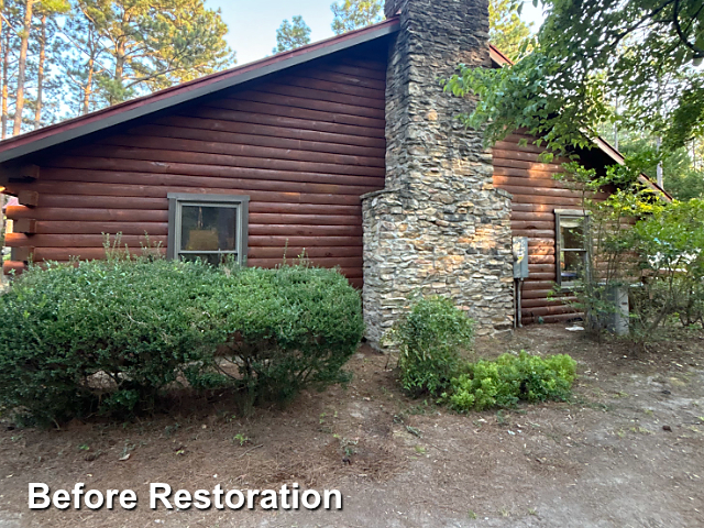 Log home restoration in Aberdeen, NC