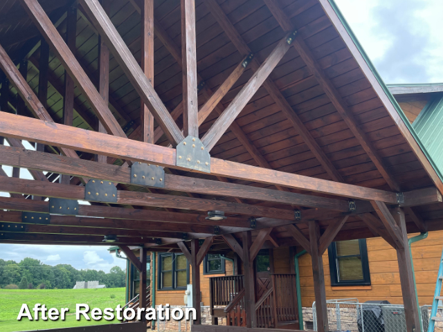 Log home restoration in Asheboro