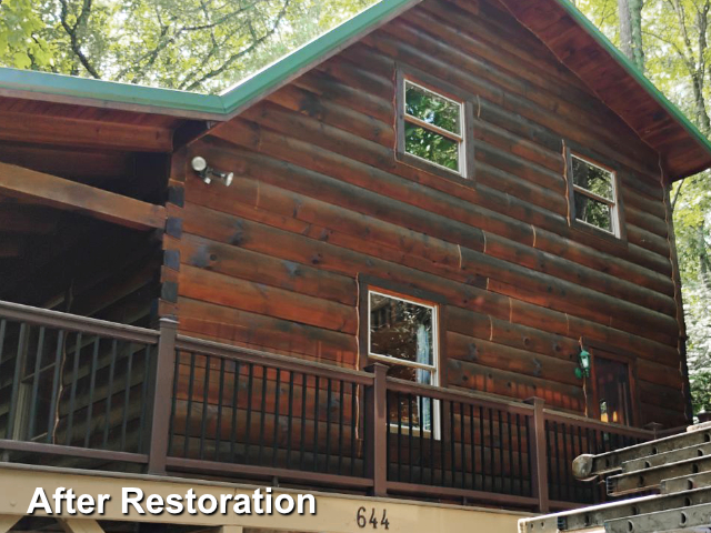 Log home restoration in Blowing Rock, NC