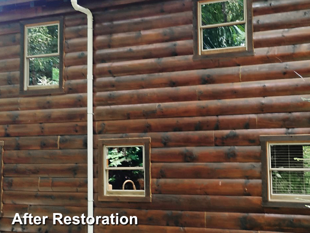 Log home restoration in Blowing Rock, NC