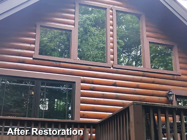 Log home restoration in Blowing Rock, NC