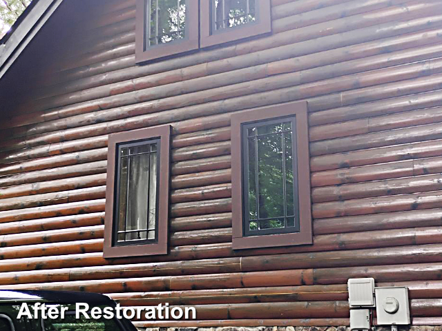 Log home restoration in Blowing Rock, NC