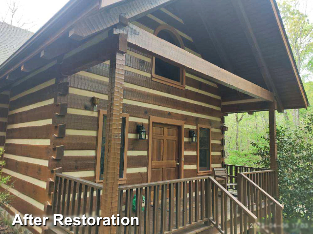 Log home restoration in Chapel Hill, NC