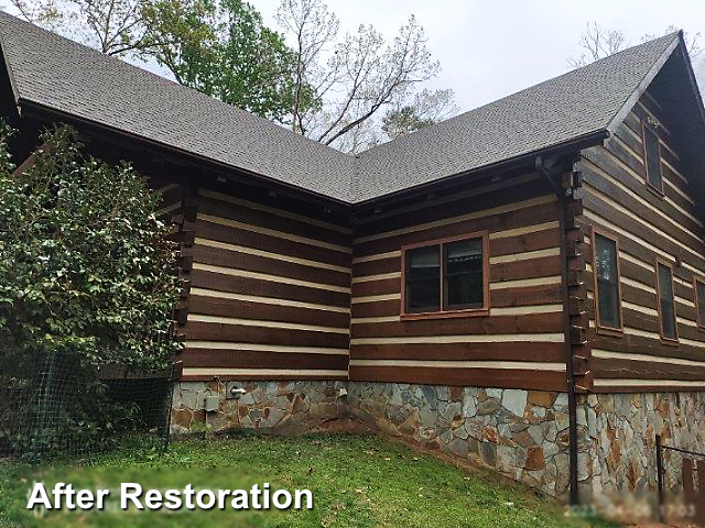 Log home restoration in Chapel Hill, NC