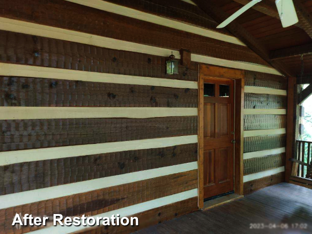 Log home restoration in Chapel Hill, NC