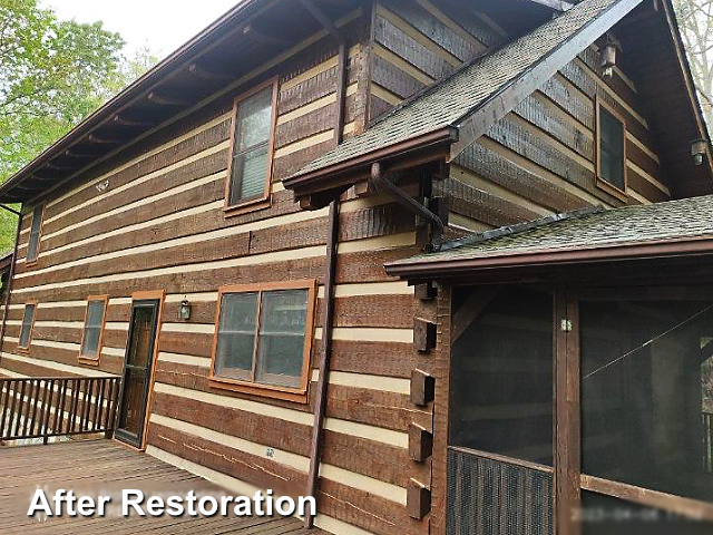 Log home restoration in Chapel Hill, NC