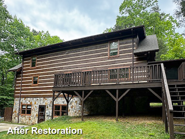 Log home restoration in Chapel Hill, NC