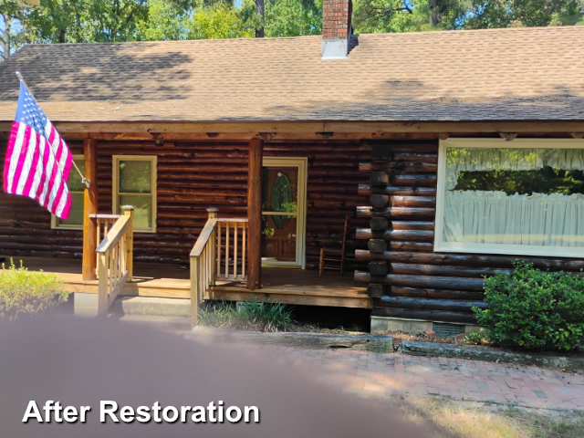 Log home restoration in Chapel Hill, NC