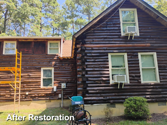 Log home restoration in Chapel Hill, NC