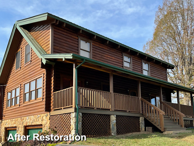 Log home restoration in Cherryville, NC