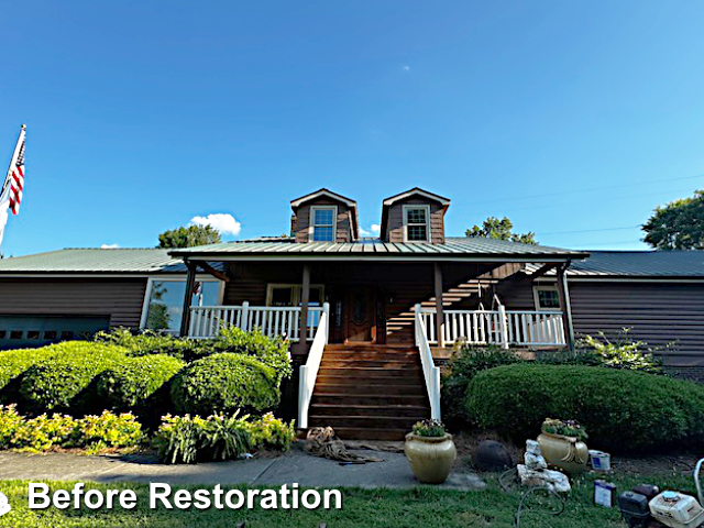 Log home restoration in Concord, NC