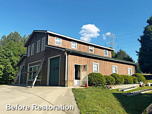 Log home restoration in Concord, NC