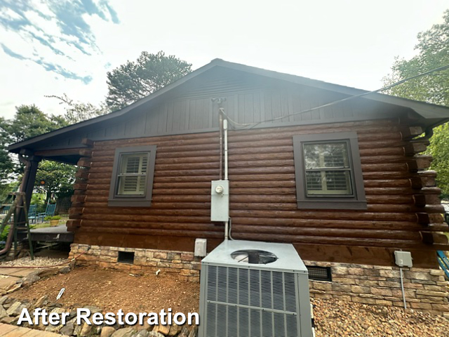 Log home restoration in Cornelius, NC