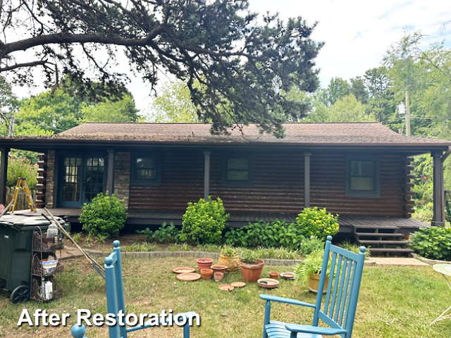 Log home restoration in Cornelius, NC