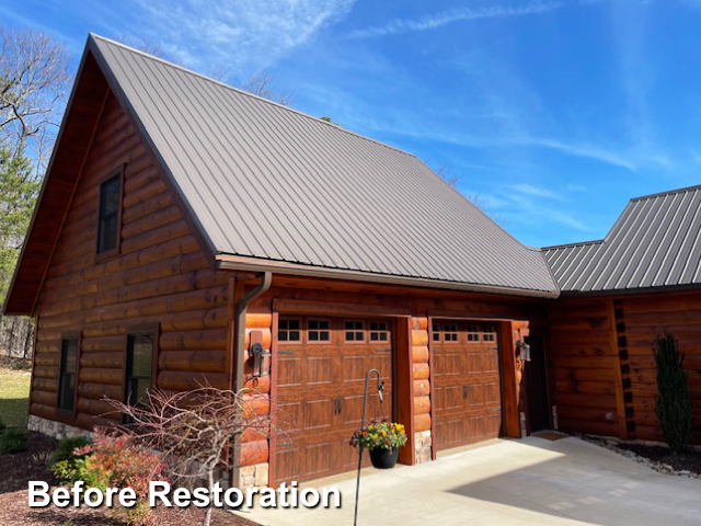 Log home restoration in Denton, NC