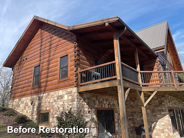 Log home restoration in Denton, NC