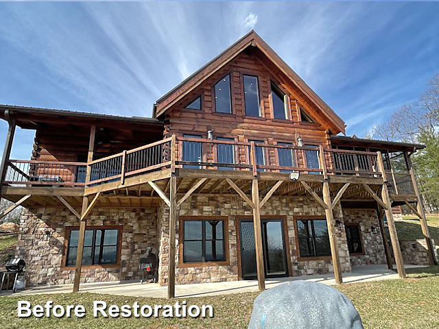 Log home restoration in Denton, NC