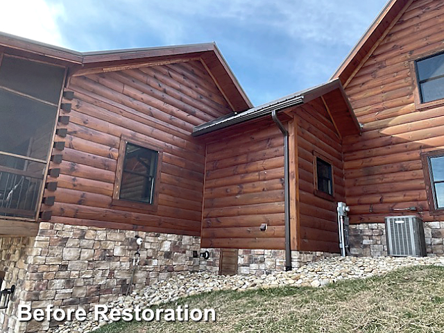 Log home restoration in Denton, NC