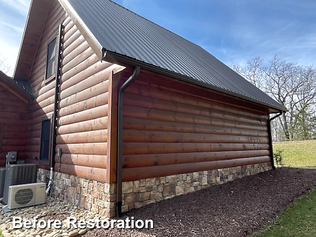 Log home restoration in Denton, NC