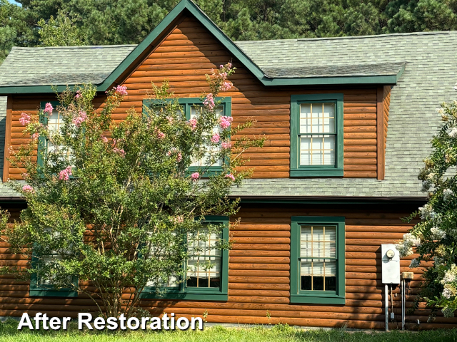 Log home restoration in Durham, NC