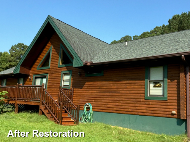 Log home restoration in Durham, NC