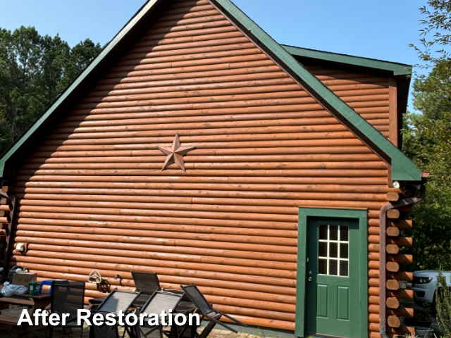 Log home restoration in Durham, NC