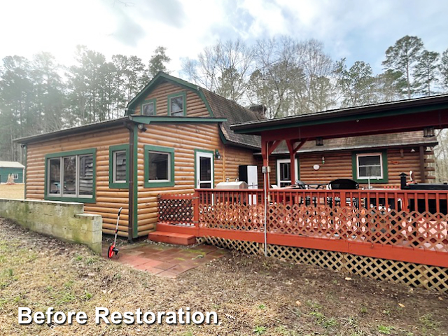 Log home restoration in Elizabethtown, NC