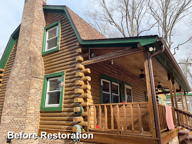 Log home restoration in Elizabethtown, NC