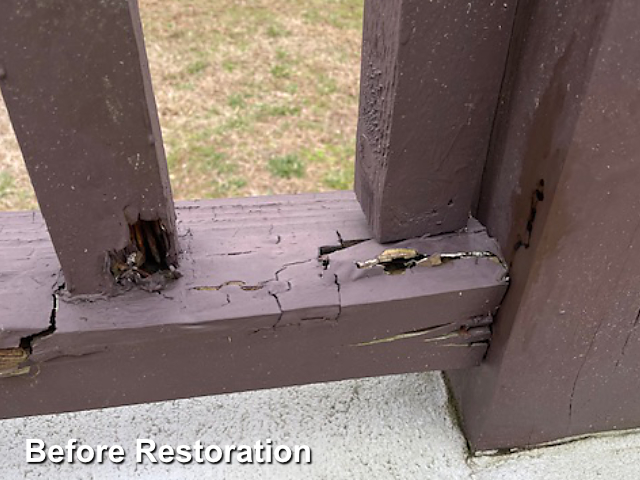 Log home restoration in Elon, NC