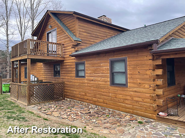 Log home restoration in Enfield, NC