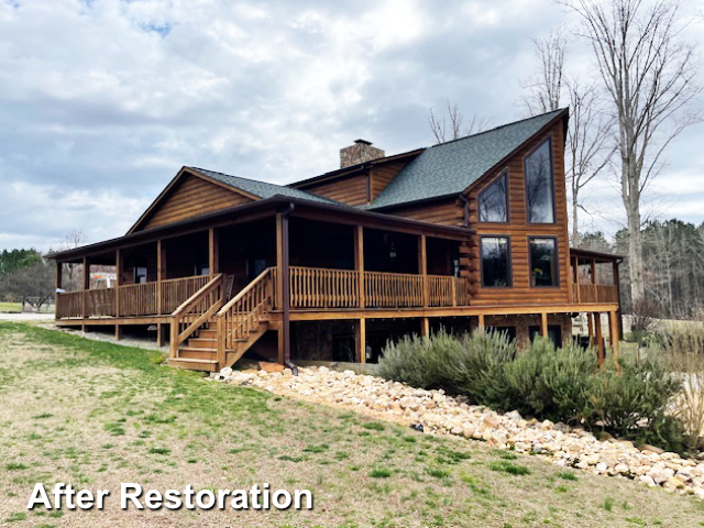 Log home restoration in Enfield, NC