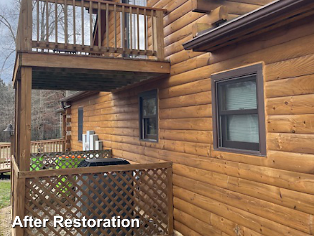 Log home restoration in Enfield, NC