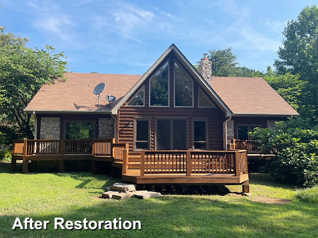 Log home restoration in Franklinton, NC