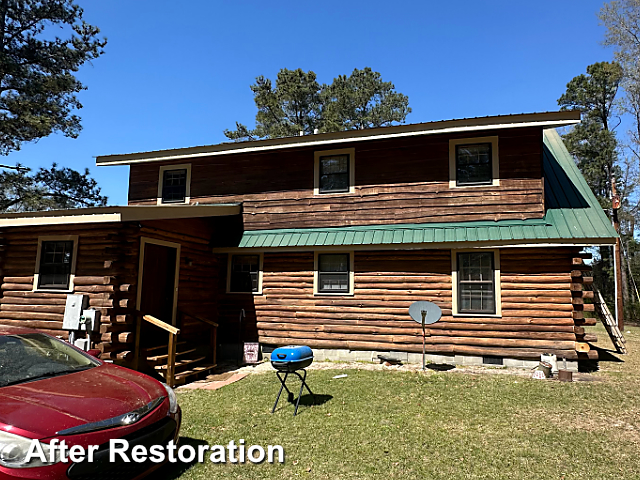 Log home restoration in Gibson, NC