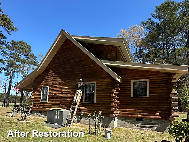 Log home restoration in Gibson, NC