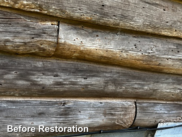 Log home restoration in Gibson, NC